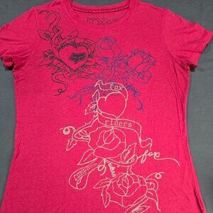 Fox Racing Co Womens XL T-shirt Hot Pink Fox Girls